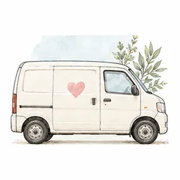 配送車のイラスト